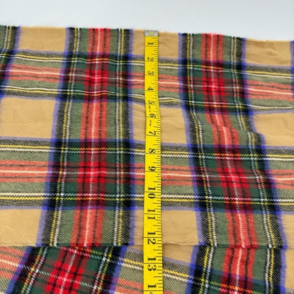 Cashmere Tartan unbranded plaid Fringe Scarf unisex - Picture 5 of 7